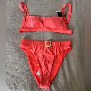 NWT Dolce Vita Made of Bloom Spicy Guava Bikini Set